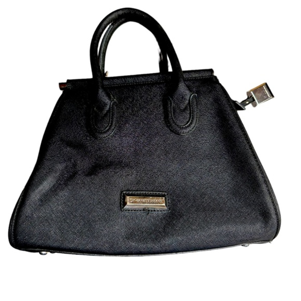 Catherine Mandarino Black‎ Purse Satchel Shoulder Bag 10" X 14" Designer
